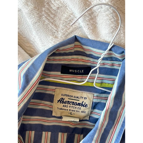 Abercrombie & Fitch Long Sleeve Dress Shirt Mens L - Picture 4 of 5